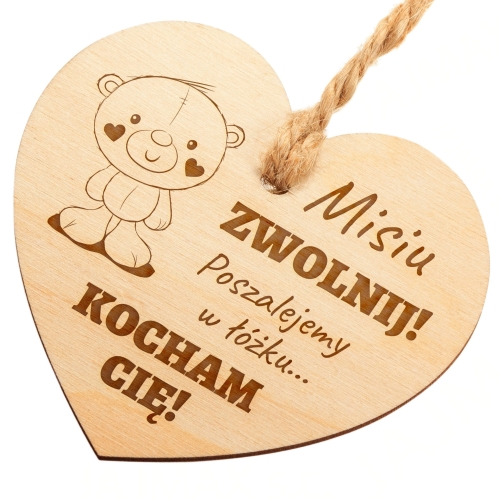 Serce zawieszka do samochodu UPOMINEK WALENTYNKOWY TWÓJ GRAWER