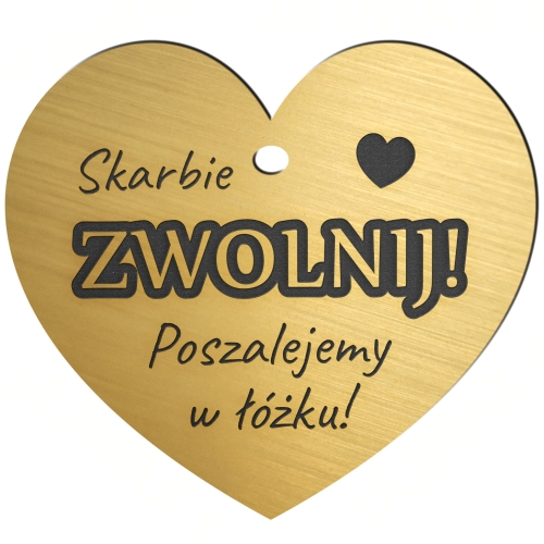 SERCE ZŁOTE zawieszka do auta PREZENT NA WALENTYNKI 14 LUTEGO