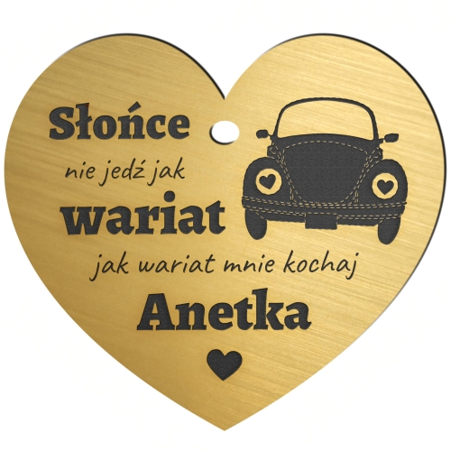 Zawieszka serce do samochodu prezent dla chłopaka Walentynki