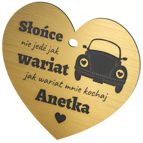 Zawieszka serce do samochodu prezent dla chłopaka Walentynki
