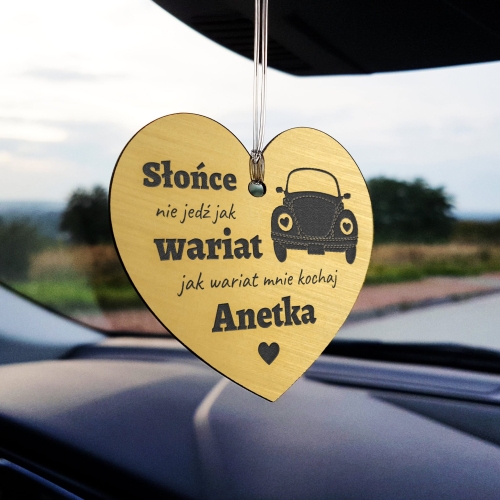 Zawieszka serce do samochodu prezent dla chłopaka Walentynki