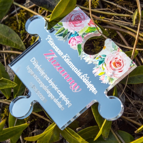 Podziękowania dla gości komunia magnes puzzel