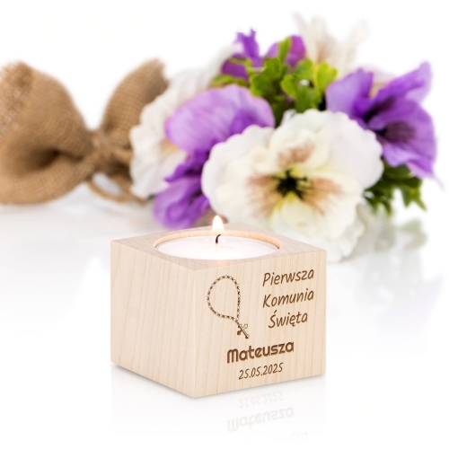 Ekskluzywny świecznik z grawerem eleganckie podziękowanie dla gości