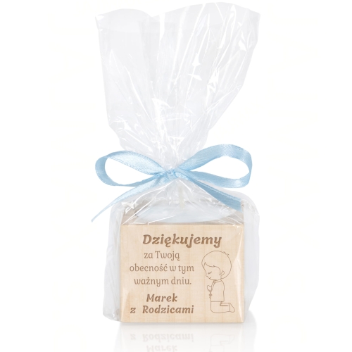 Unikalny świecznik z indywidualnym grawerem pamiątka Pierwszej Komunii