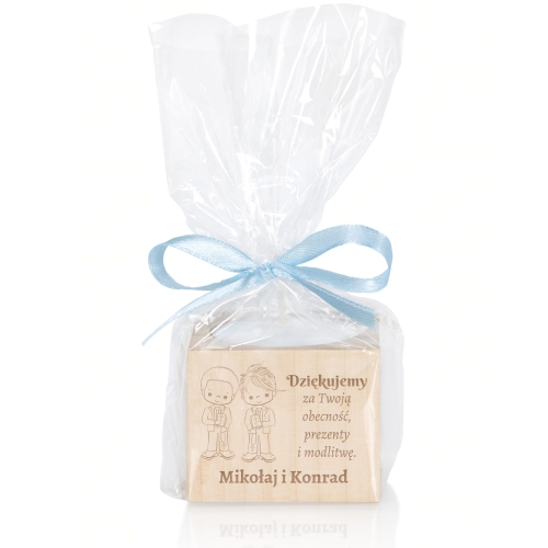 Personalizowany świecznik świetlisty gest wdzięczności dla gości Komunii