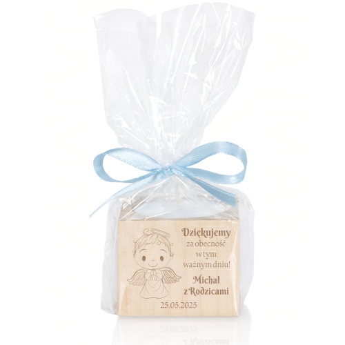 Minimalistyczny świecznik naturalne podziękowanie dla gości uroczystości