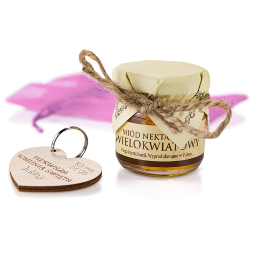 Słodycz i pamięć – miód z breloczkiem jako podziękowanie dla gości komunii