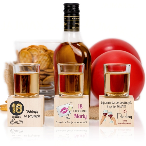 ŚWIECZNIK podziękowanie dla gości na 18 urodziny nadruk