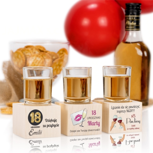 ŚWIECZNIK podziękowanie dla gości na 18 urodziny nadruk