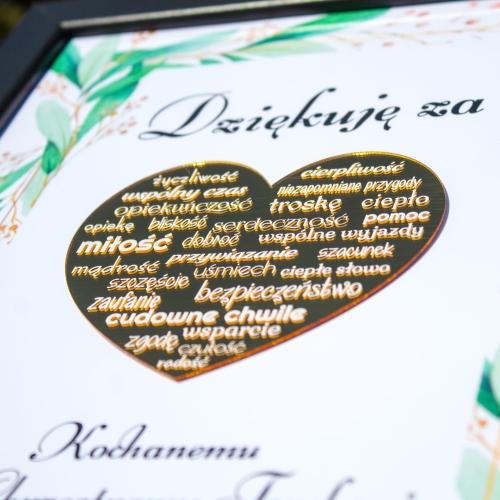 Spersonalizowany obrazek eleganckie podziękowanie dla chrzestnych komunia