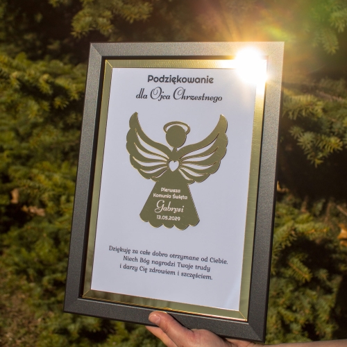 Obrazek z dedykacją wyjątkowe podziękowanie dla dziadków na komunie