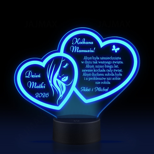 STATUETKA LED nowoczesny prezent dla mamy na Dzień Matki