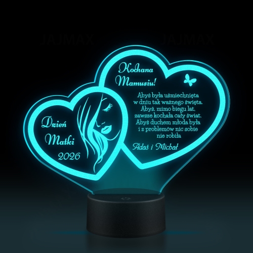 STATUETKA LED nowoczesny prezent dla mamy na Dzień Matki