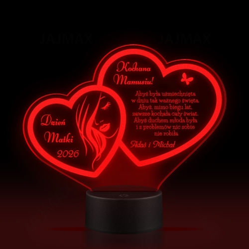 STATUETKA LED nowoczesny prezent dla mamy na Dzień Matki