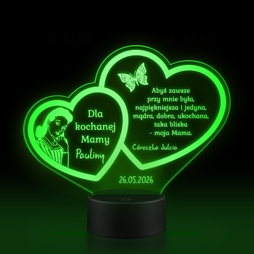 LAMPKA NOCNA SERCA prezent dla mamy z dedykacją