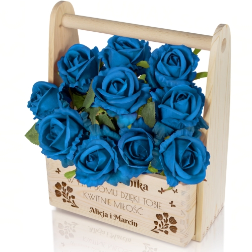 Personalizowane nosidło na kwiaty z grawerem Prezent na Dzień Matki