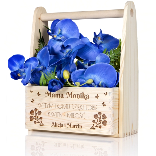 Personalizowane nosidło na kwiaty z grawerem Prezent na Dzień Matki
