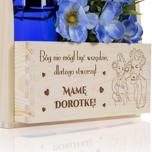 Drewniana doniczka z dedykacją Prezent personalizowany dla Mamy 26 maja