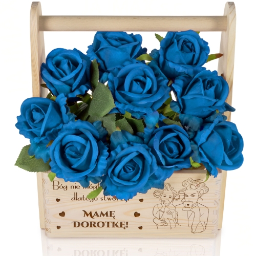 Drewniana doniczka z dedykacją Prezent personalizowany dla Mamy 26 maja