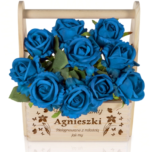 Skrzynka z grawerem na kwiaty Personalizowany prezent dla ukochanej Mamy