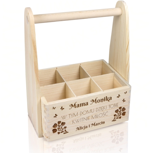 Personalizowane nosidło na kwiaty z grawerem Prezent na Dzień Matki