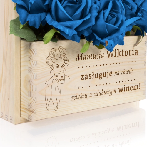 Drewniane nosidło z dedykacją Idealny prezent z grawerem dla Mamy