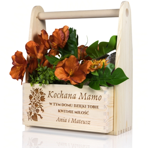 Ekskluzywne nosidło z grawerem Prezent handmade dla Mamy na 26 maja