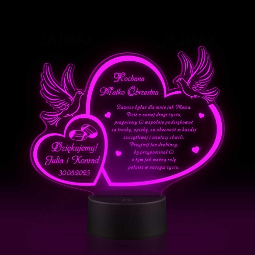 WYJĄTKOWY PREZENT DLA MATKI CHRZESTNEJ statuetka podziękowanie ślub 