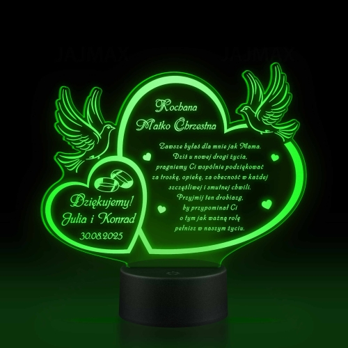 WYJĄTKOWY PREZENT DLA MATKI CHRZESTNEJ statuetka podziękowanie ślub 