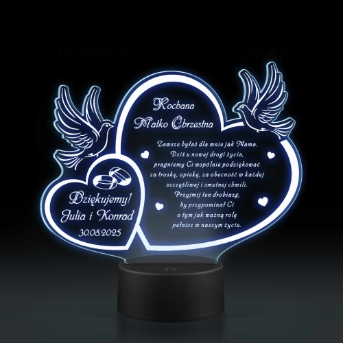 WYJĄTKOWY PREZENT DLA MATKI CHRZESTNEJ statuetka podziękowanie ślub 