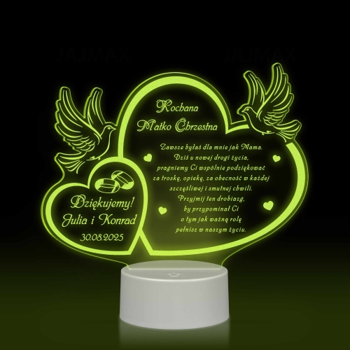 WYJĄTKOWY PREZENT DLA MATKI CHRZESTNEJ statuetka podziękowanie ślub 