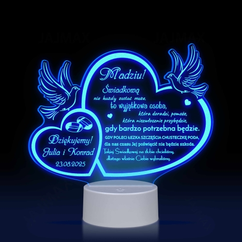 Statuetka led PODZIĘKOWANIE DLA SUPER ŚWIADKOWEJ wesele ślub