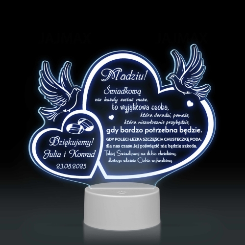 Statuetka led PODZIĘKOWANIE DLA SUPER ŚWIADKOWEJ wesele ślub