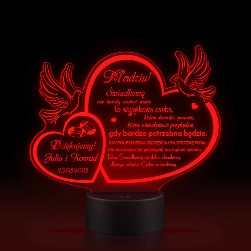 Statuetka led PODZIĘKOWANIE DLA SUPER ŚWIADKOWEJ wesele ślub