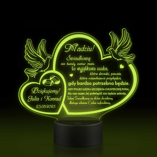 Statuetka led PODZIĘKOWANIE DLA SUPER ŚWIADKOWEJ wesele ślub