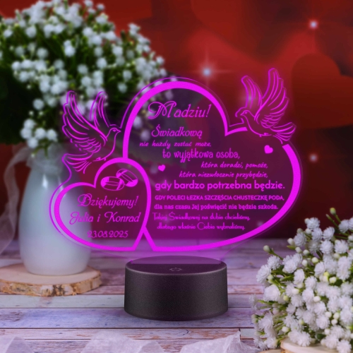Statuetka led PODZIĘKOWANIE DLA SUPER ŚWIADKOWEJ wesele ślub