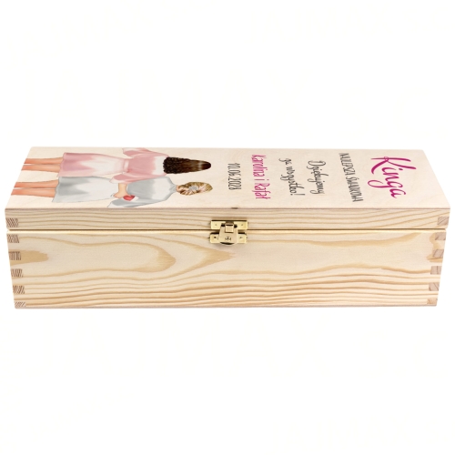 ELEGANCKIE SKRZYNKI NA ALKOHOL 2szt podziękowania dla świadków ślub