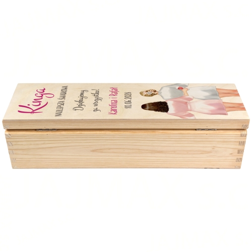 ELEGANCKIE SKRZYNKI NA ALKOHOL 2szt podziękowania dla świadków ślub