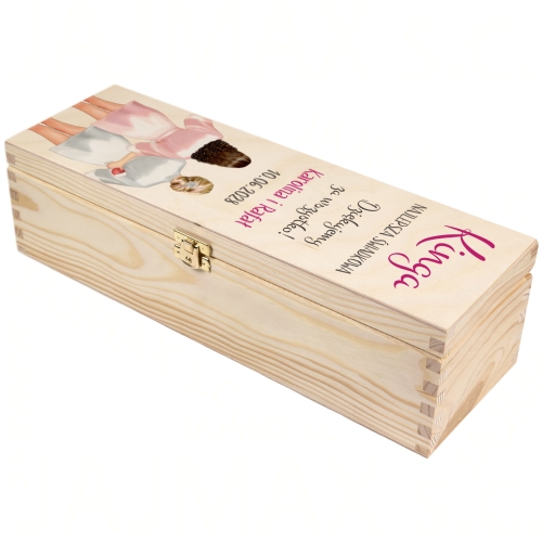 ELEGANCKIE SKRZYNKI NA ALKOHOL 2szt podziękowania dla świadków ślub