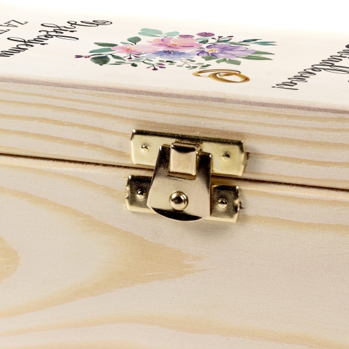 Zestaw 2 szt skrzynka na wino PODZIĘKOWANIA DLA ŚWIADKÓW ślub