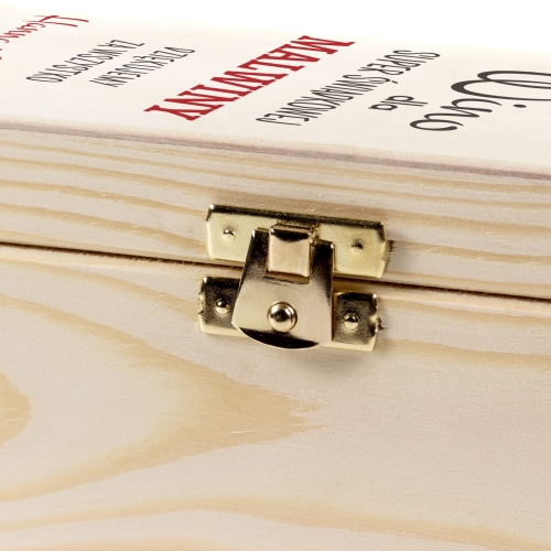 Zestaw 2 skrzynek na wino ORYGINALNE PODZIĘKOWANIE DLA ŚWIADKÓW ślub