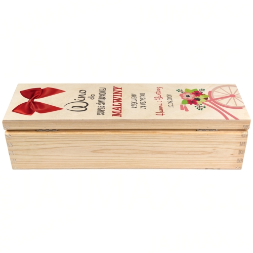 Zestaw 2 skrzynek na wino ORYGINALNE PODZIĘKOWANIE DLA ŚWIADKÓW ślub