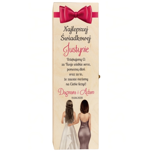 POMYSŁOWE PODZIĘKOWANIA DLA ŚWIADKÓW zestaw 2 skrzynki z nadrukiem