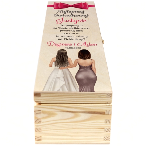 POMYSŁOWE PODZIĘKOWANIA DLA ŚWIADKÓW zestaw 2 skrzynki z nadrukiem
