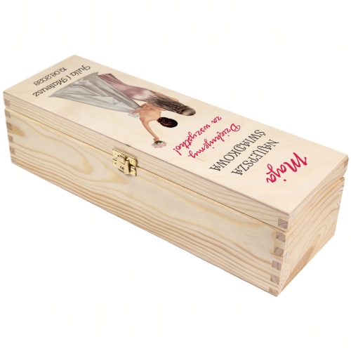 SUPER PODZIĘKOWANIA DLA ŚWIADKÓW zestaw 2 skrzynki drewniane imiona