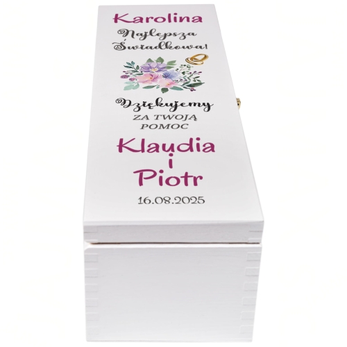 ZESTAW PREZENTOWY DLA ŚWIADKÓW podziękowania za pomoc ślub skrzynki