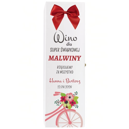 SKRZYNKI NA WINO prezenty podziękowania dla Świadków 2szt