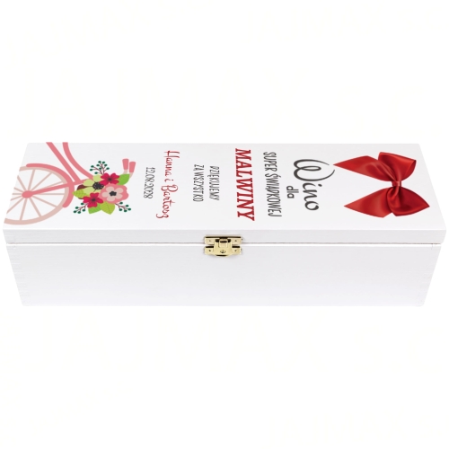 SKRZYNKI NA WINO prezenty podziękowania dla Świadków 2szt