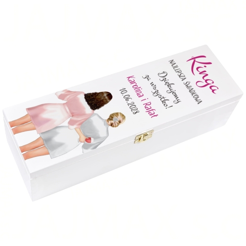 DREWNIANE SKRZYNKI NA ALKOHOL podziękowanie dla świadków wesele