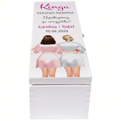 DREWNIANE SKRZYNKI NA ALKOHOL podziękowanie dla świadków wesele